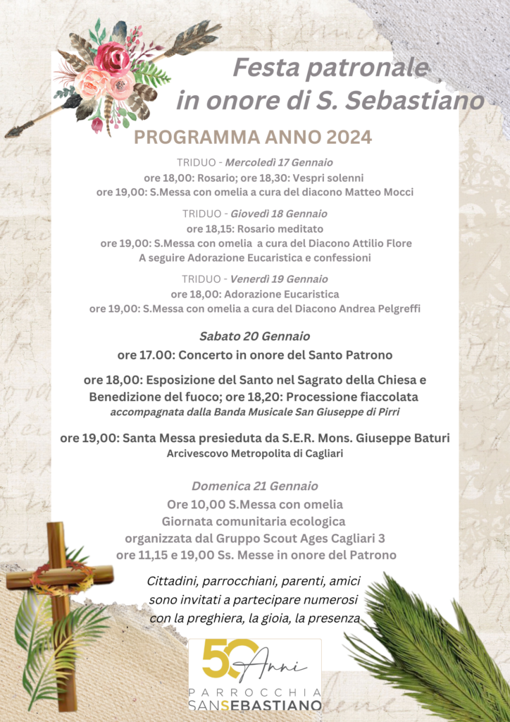 2024 Programma Festa San Sebastiano